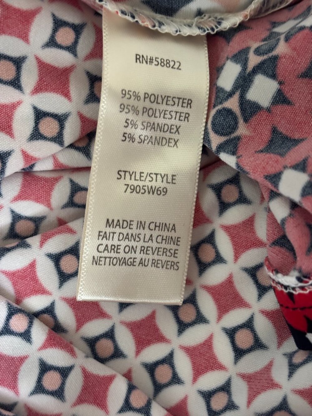 Max Studio Red Geometric Print Sleeveless Dress Medium Like New - Picture 5 of 6